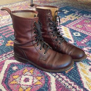 Frye Women’s Jenna Combat Brown Boots